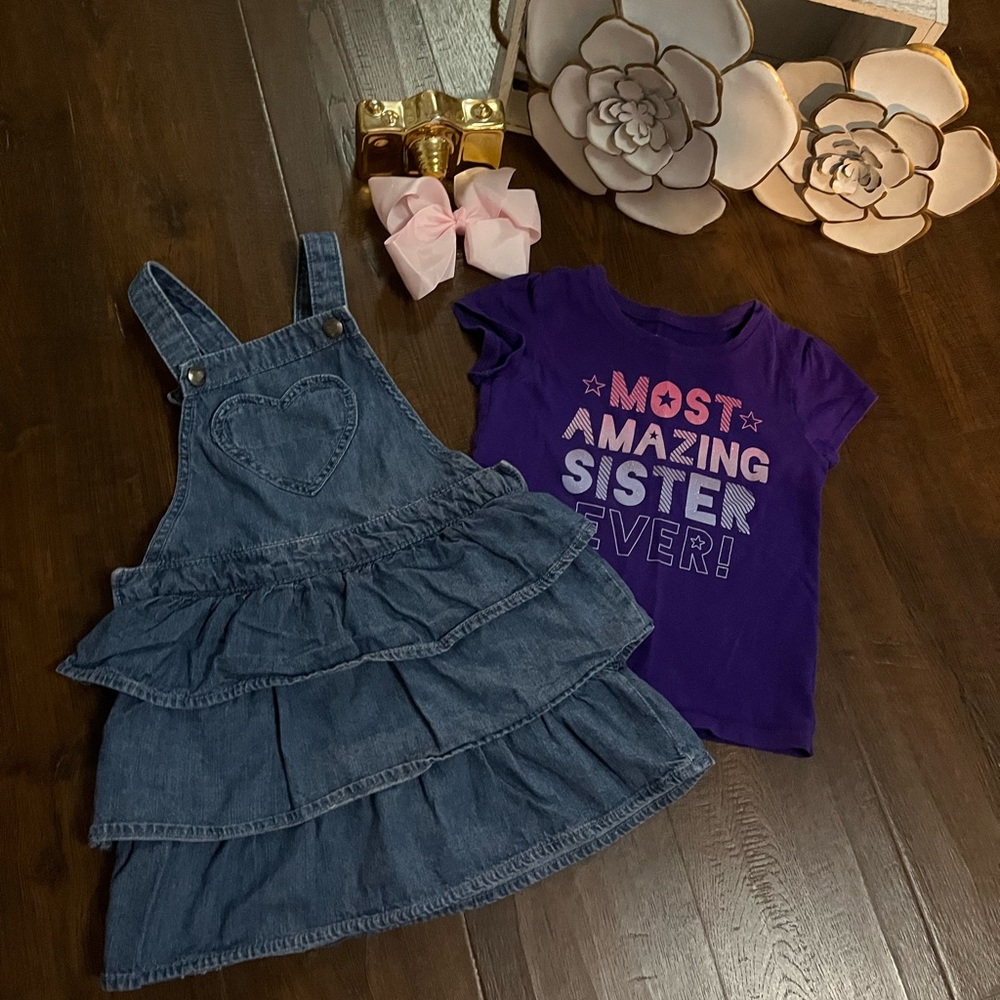 Girls jumper skirt set